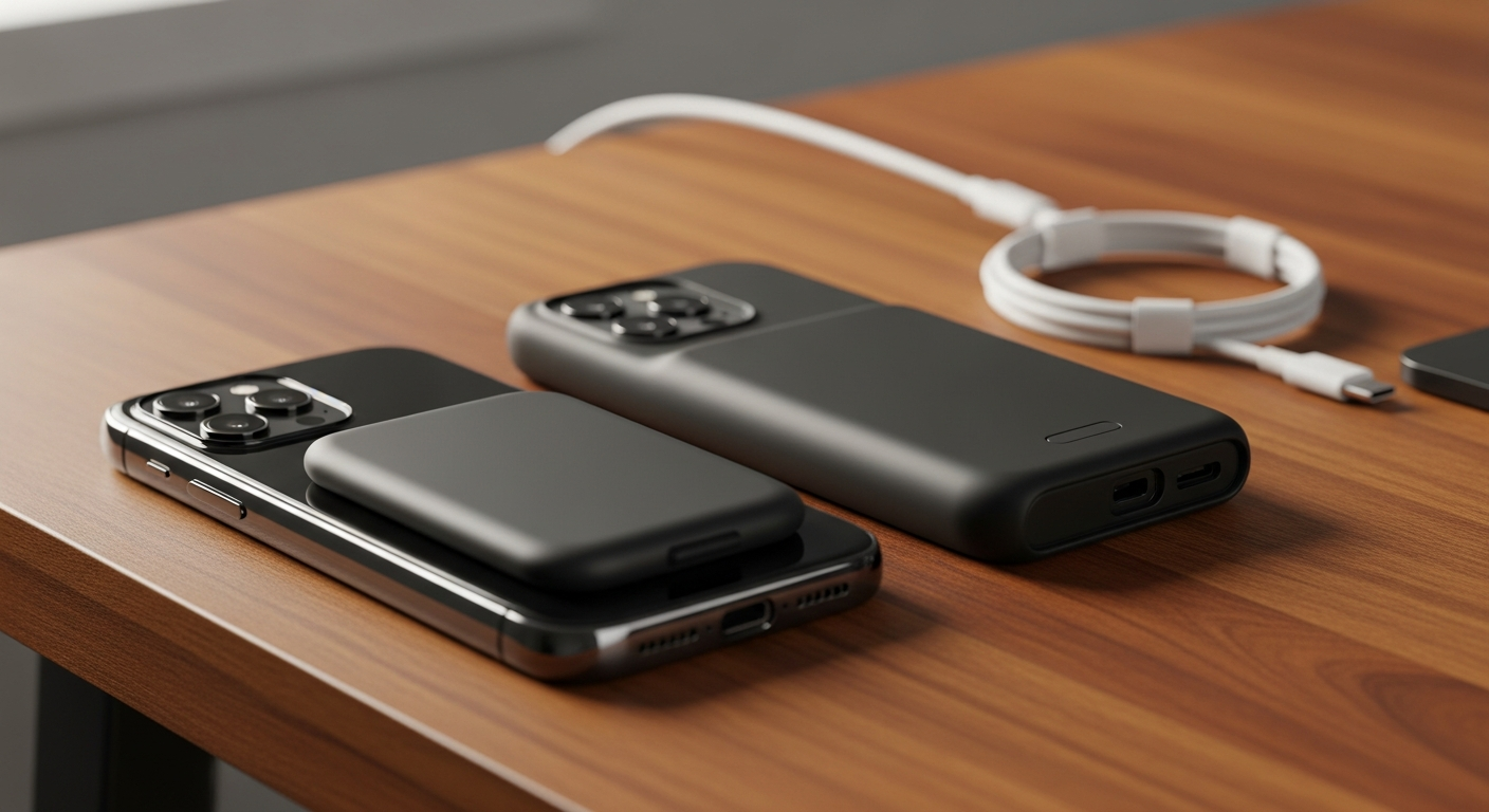 Comparison of slim and bulky battery cases showing the best battery cases for different phone models