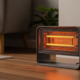 Portable electric space heater in a living room illustrating space heater wattage usage