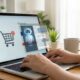Laptop screen showing an AI shopping assistant chat during checkout, illustrating AI shopping assistant scams