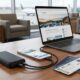 Portable power bank charging a phone and laptop, representing the best portable chargers for travel
