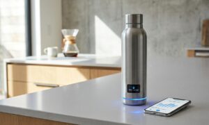 Best smart water bottles compared on a kitchen counter with app-connected hydration tracking display