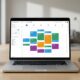 Laptop screen displaying one of several AI scheduling assistants organizing meetings across time zones