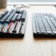 Mechanical vs membrane keyboard side by side comparison on a desk
