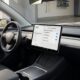 Car infotainment screen showing smart car data privacy settings menu