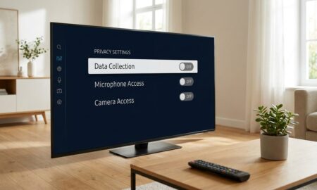 Smart TV settings menu showing how to stop smart TV spying through ACR tracking toggles